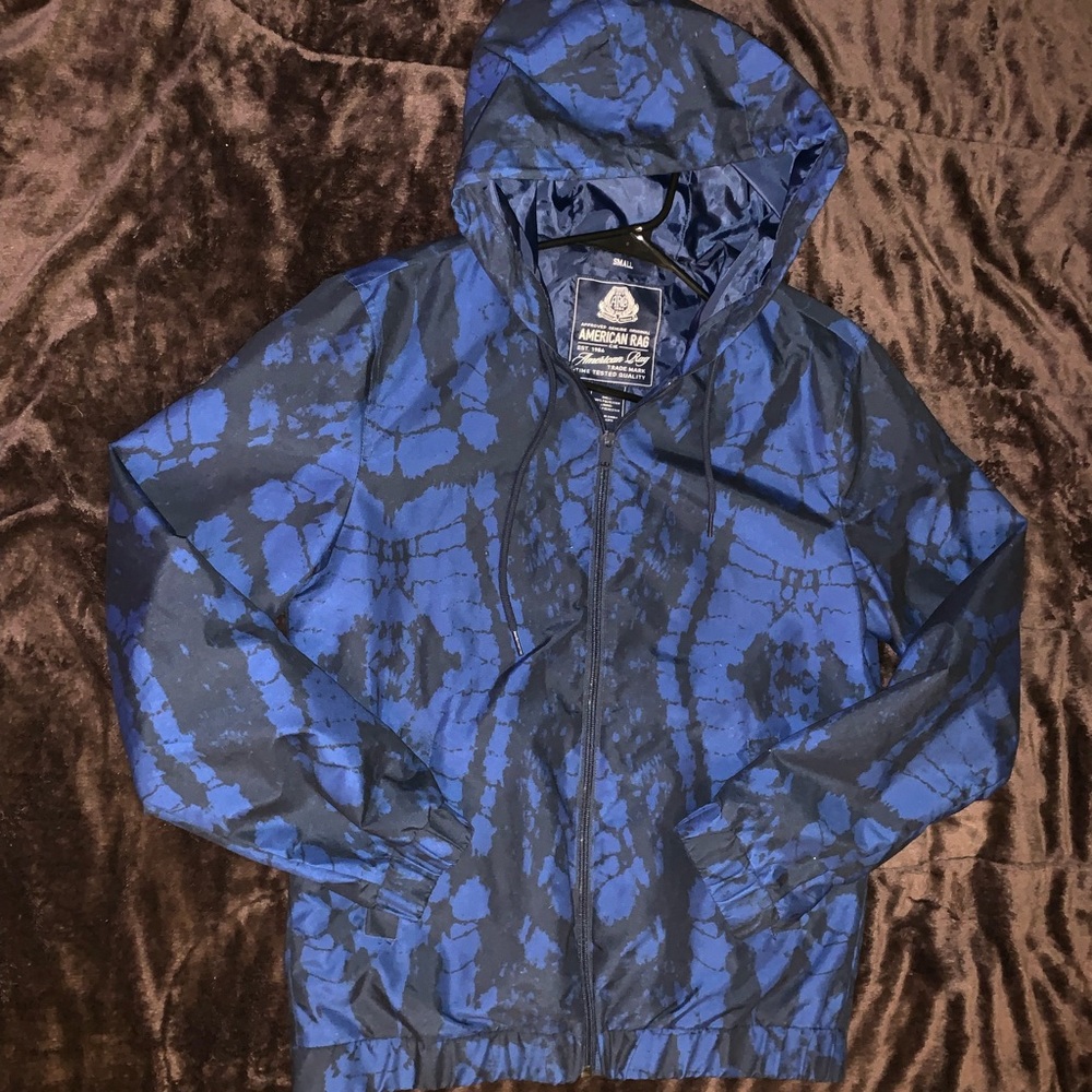 American Rag Blue Windbreaker Mens size Small